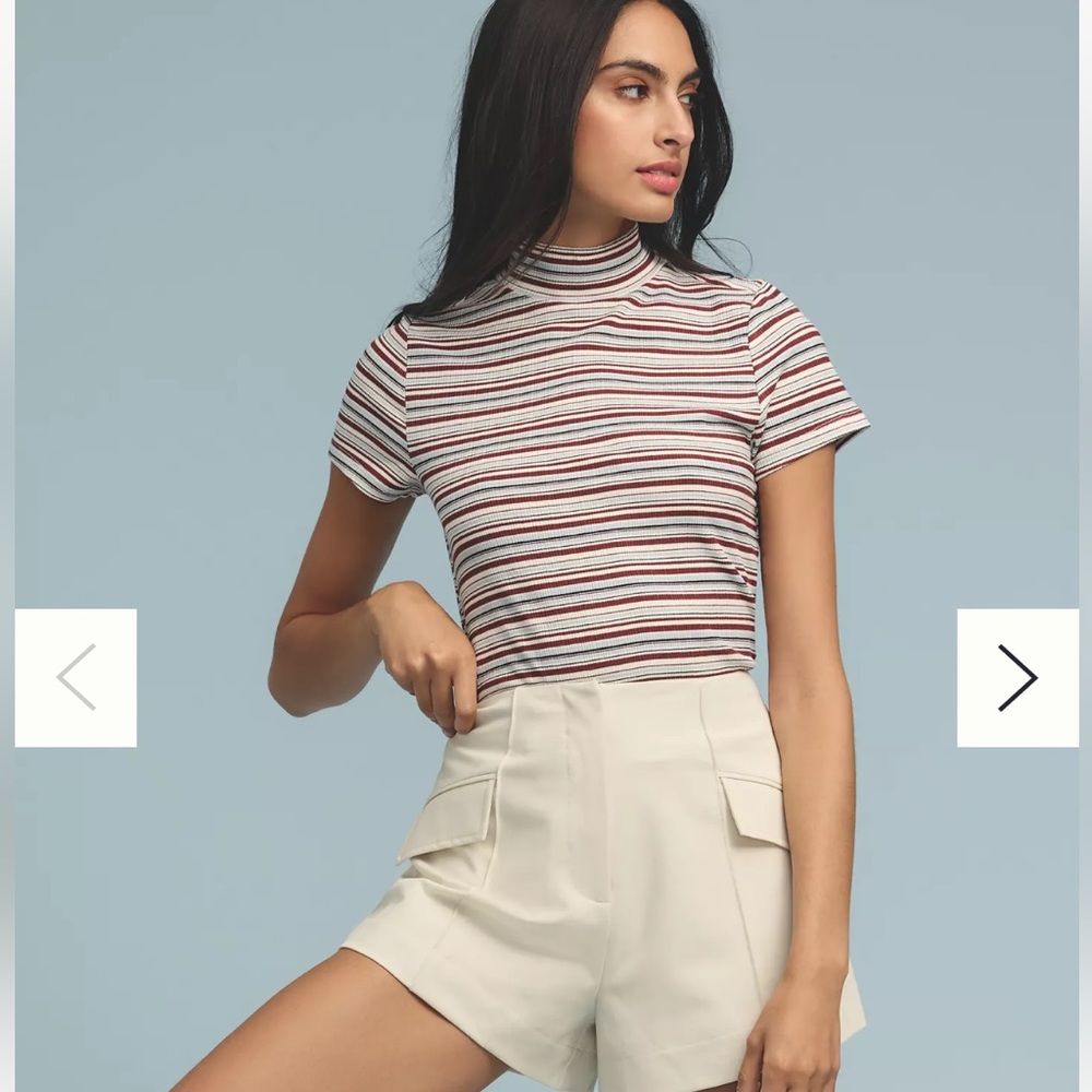 3/$10 Maeve - The Blair Stretch Cotton Short - Sleeve Baby Tee